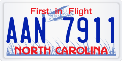 NC license plate AAN7911