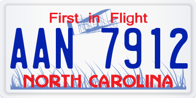 NC license plate AAN7912