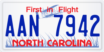 NC license plate AAN7942