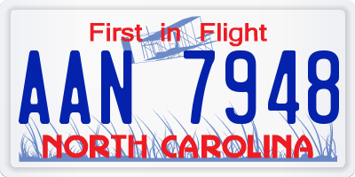 NC license plate AAN7948