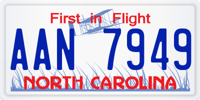 NC license plate AAN7949