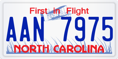 NC license plate AAN7975