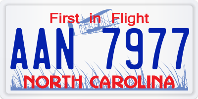 NC license plate AAN7977