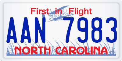 NC license plate AAN7983