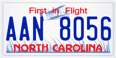 NC license plate AAN8056