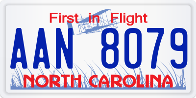 NC license plate AAN8079