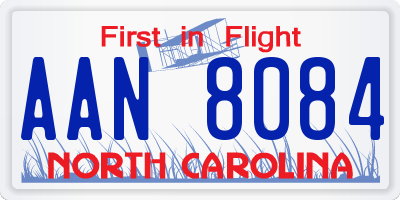 NC license plate AAN8084
