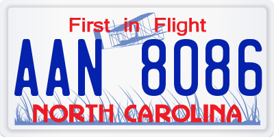 NC license plate AAN8086