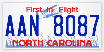NC license plate AAN8087