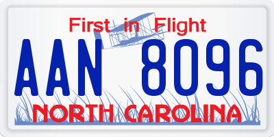 NC license plate AAN8096
