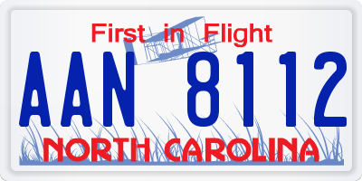 NC license plate AAN8112