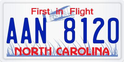 NC license plate AAN8120