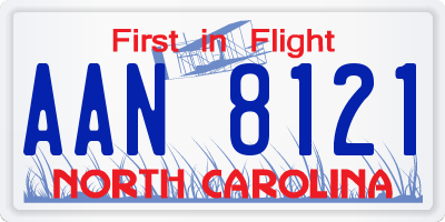 NC license plate AAN8121