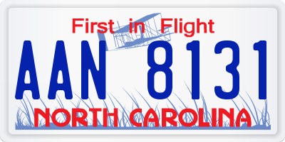 NC license plate AAN8131