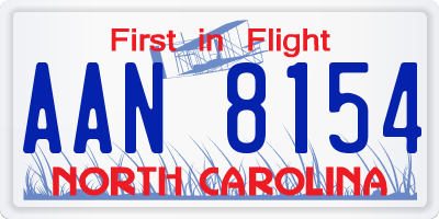 NC license plate AAN8154