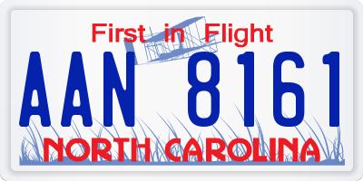 NC license plate AAN8161
