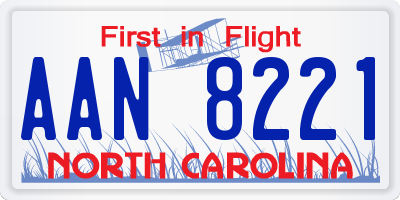 NC license plate AAN8221