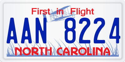 NC license plate AAN8224