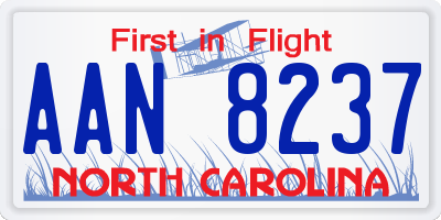 NC license plate AAN8237