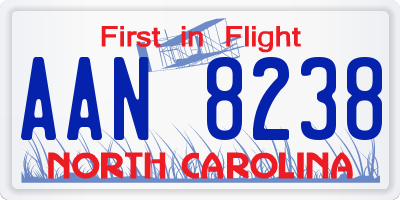 NC license plate AAN8238