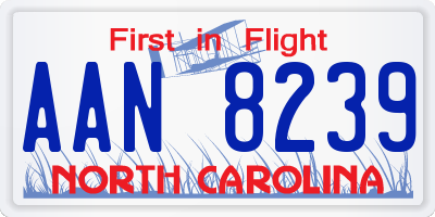 NC license plate AAN8239