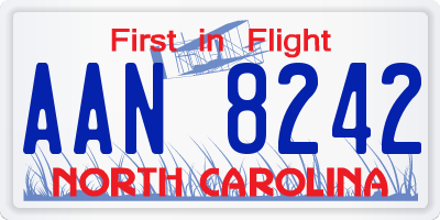 NC license plate AAN8242