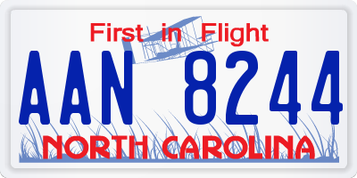 NC license plate AAN8244