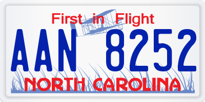 NC license plate AAN8252
