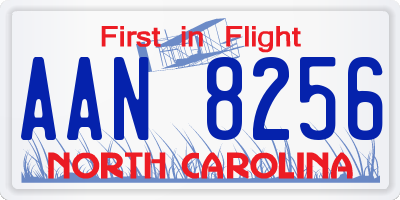 NC license plate AAN8256