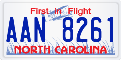 NC license plate AAN8261