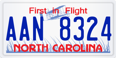 NC license plate AAN8324