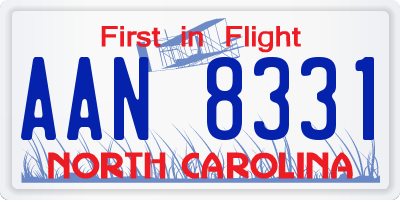 NC license plate AAN8331