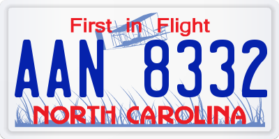 NC license plate AAN8332