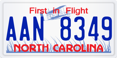 NC license plate AAN8349