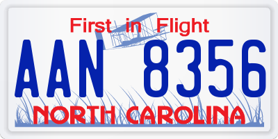 NC license plate AAN8356