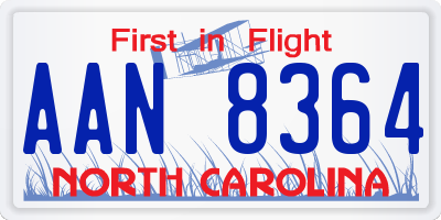 NC license plate AAN8364