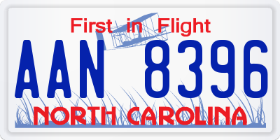 NC license plate AAN8396