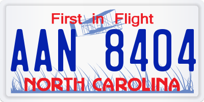 NC license plate AAN8404