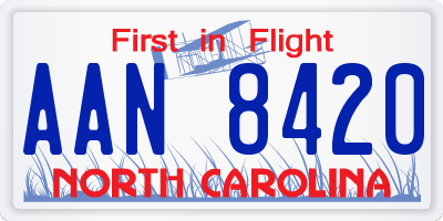 NC license plate AAN8420