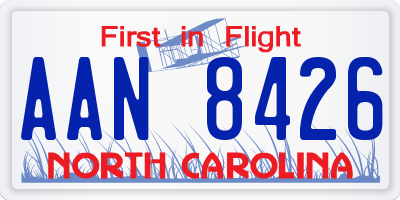 NC license plate AAN8426