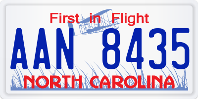 NC license plate AAN8435