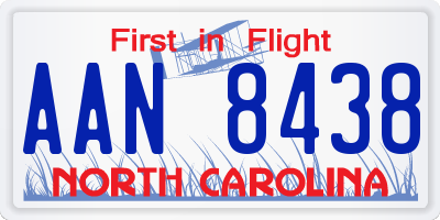 NC license plate AAN8438