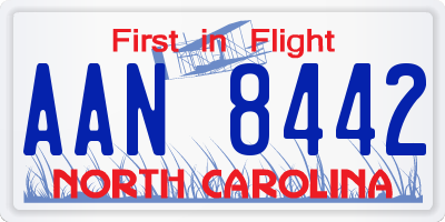 NC license plate AAN8442