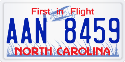 NC license plate AAN8459
