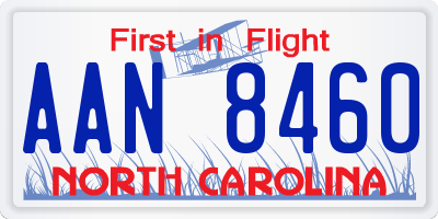 NC license plate AAN8460