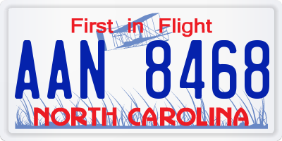 NC license plate AAN8468