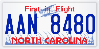NC license plate AAN8480