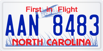 NC license plate AAN8483
