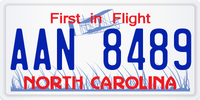 NC license plate AAN8489