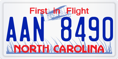 NC license plate AAN8490